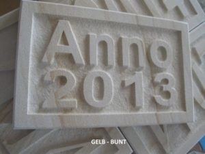 anno jahresstein grundstein klinker sandstein
