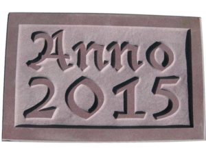 Anno Tafel Sandstein rotbraun