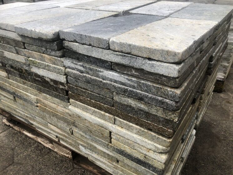 Terrassenplatten 40 Qm Marmor Ocean grey grau grün Natursteinplatten 40x20cm Restposten – Bild 2