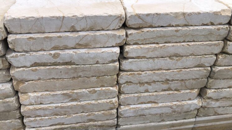 Terrassenplatten Marmor 20x20cm Gelb Kanten Getrommelt 1qm – Bild 5