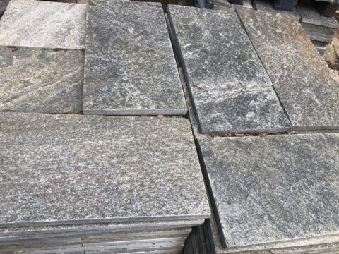 Terrassenplatten 40 Qm 30x60 Natursteinplatten Quarzit Silber Grau Restposten Sonderangebot