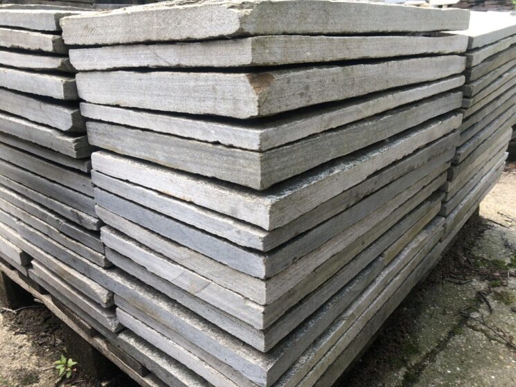 Terrassenplatten 40 Qm 30x60 Natursteinplatten Quarzit Silber Grau Restposten Sonderangebot – Bild 5