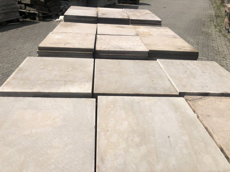 Terrassenplatten 40 Qm Sandstein Gelb Beige 40x40x3cm Geschliffen Naturstein – Bild 7