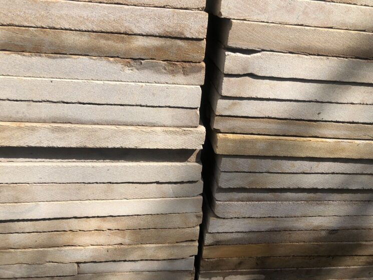 Terrassenplatten 40 Qm Sandstein Gelb Beige 40x40x3cm Geschliffen Naturstein – Bild 4