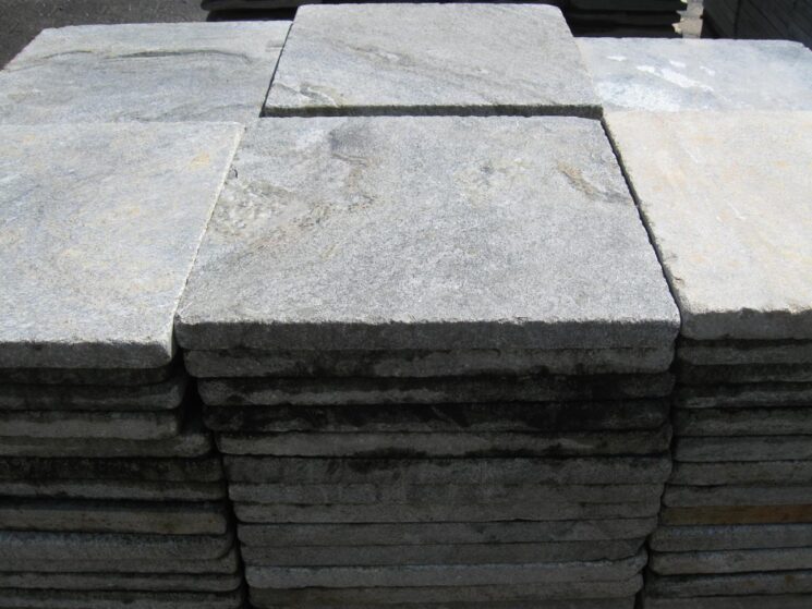 Terrassenplatten 40 Qm Marmor Ocean grey grau grün Natursteinplatten 40x40cm – Bild 3